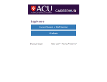 Tablet Screenshot of acu.careerhub.com.au